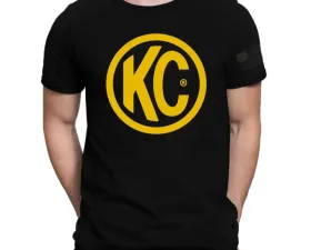 KC HiLites Black Small Classic Yellow Logo Tee Shirt - Size Small, Cotton, Unisex