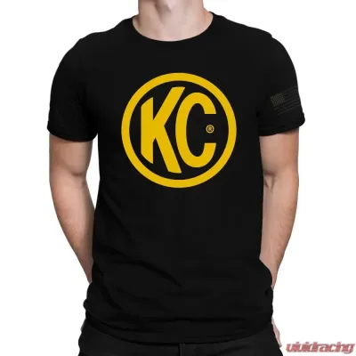 KC HiLites Black Small Classic Yellow Logo Tee Shirt - Size Small, Cotton, Unisex - 70612