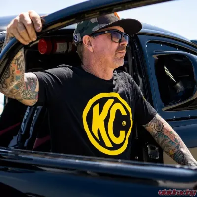 KC HiLites Black Medium Classic Yellow Logo Tee Shirt - Size Medium, Cotton, Black - 70613