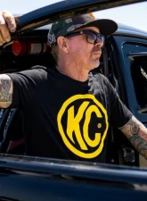 KC Hilites Black Large Classic Yellow Logo Tee Shirt - Size Large, 100% Cotton, Unisex                                     - 70614 - Image 3