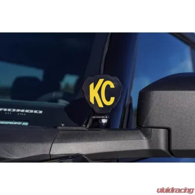 KC Hilites Ditch Light Mounts Bracket Set for Ford Bronco 2021+, Durable Steel Construction - 7333