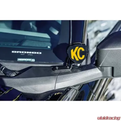 KC Hilites Ditch Light Mounts Bracket Set for Ford Bronco 2021+, Durable Steel Construction - 7333