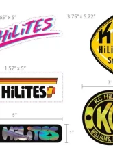 KC Hilites Throwback KC Logos Sticker Pack - 5 Vinyl Stickers, Multi-Color, 3x3 inches                                     - 9948 - Image 3