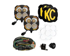 KC HiLiTES Flex Era 4 2-Light Master LED Light Pod Kit for Off-Road Vehicles