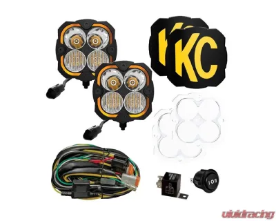 KC HiLiTES Flex Era 4 2-Light Master LED Light Pod Kit for Off-Road Vehicles - 289