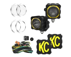 KC HiLites Flex Era 1 2-Light Master Kit for 2015-2021 Jeep Wrangler, LED, Black