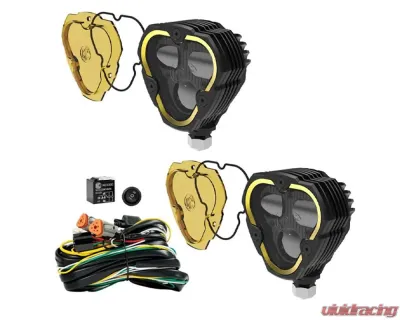 KC Hilites Flex Era 3 Dual Mode SAE Fog Lights 2-Light Master Kit for Jeep, Toyota, Subaru - 284
