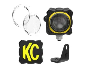 KC Hilites 1 Flex Era Single Light Master Kit for 2016-2023 Jeep Wrangler, LED, Black