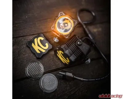 KC Hilites 1 Flex Era Single Light Master Kit for 2016-2023 Jeep Wrangler, LED, Black - 1265