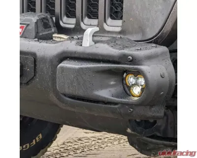 KC HiLiTES 3 Dual Mode Flex Era SAE Fog Light Kit with Clear & Yellow Lens - Single Light - 1284
