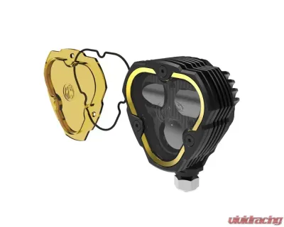 KC HiLiTES 3 Dual Mode Flex Era SAE Fog Light Kit with Clear & Yellow Lens - Single Light - 1284