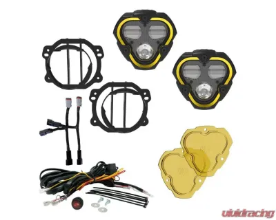 KC Hilites 3 Dual Mode Flex Era SAE Fog Lights 2-Light Master Kit for Jeep JK JL JT Plastic Bumper - 97146
