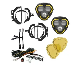 KC Hilites 3 Dual Mode Flex Era SAE Fog Lights 2-Light Master Kit for Jeep JL JT Sport Bumpers