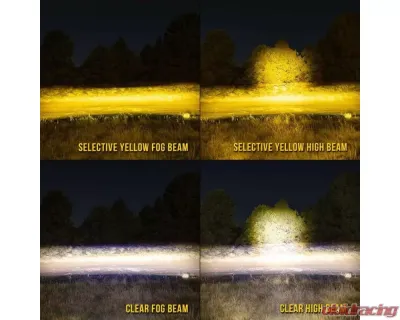 KC Hilites 3 Dual Mode Flex Era SAE Fog Lights 2-Light Master Kit for Jeep JL JT Sport Bumpers - 97148