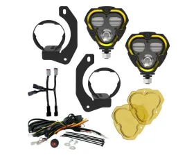 KC Hilites 3 Dual Mode Flex Era SAE Fog Lights 2-Light Master Kit for Jeep JK JL JT