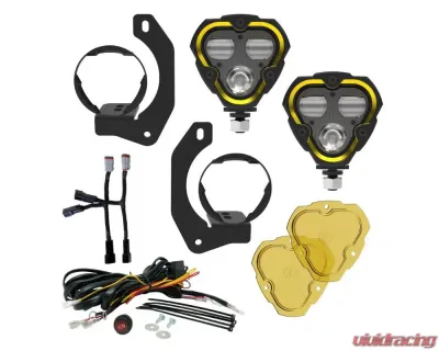 KC Hilites 3 Dual Mode Flex Era SAE Fog Lights 2-Light Master Kit for Jeep JK JL JT - 97149