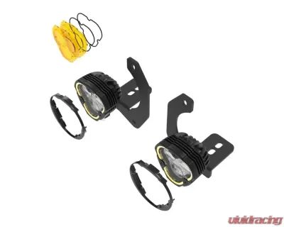 KC Hilites 3 Dual Mode Flex Era SAE Fog Lights 2-Light Master Kit for Jeep JK JL JT - 97149