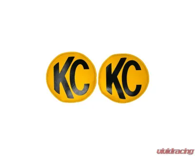 KC Hilites Retro 6" Vinyl Cover Yellow with Black KC Soft Logo for Off-Road Lights - 5101