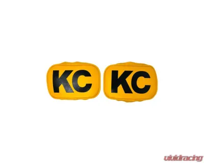 KC Hilites Retro 5x7" Rectangular Vinyl Cover Yellow with Black KC Soft Material - 5601