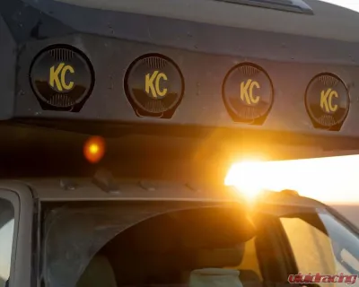 KC HiLites SlimLite 8 Inch LED Light with Black Cover for Off-Road Vehicles - 5206