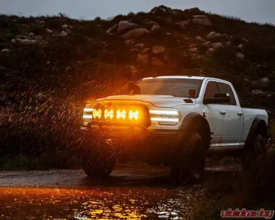 KC Hilites SlimLite 8 Inch LED Amber Light Shield for Off-Road Vehicles - 5208