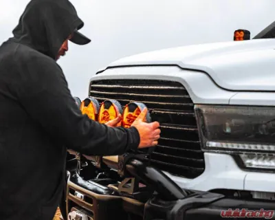 KC Hilites SlimLite 8 Inch LED Amber Light Shield for Off-Road Vehicles - 5208