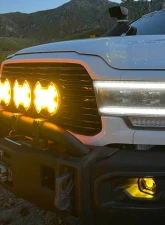 KC HiLites SlimLite 8 Inch LED Selective Yellow Light Shield SAE Driving Light 5210                                     - 5210 - Image 12