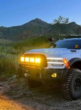 KC HiLites SlimLite 8 Inch LED Selective Yellow Light Shield SAE Driving Light 5210                                     - 5210 - Image 13