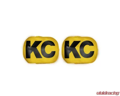 KC HiLites Retro 6x9" Rectangular Yellow Vinyl Covers with Black KC Soft - 5611