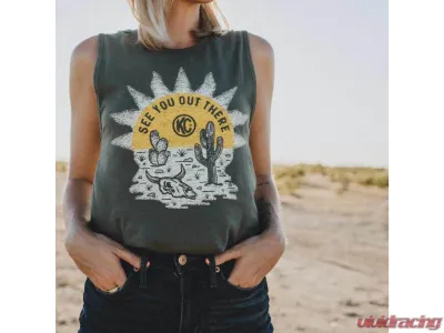 KC Hilites Women's Desert Nomad Tank Top, Size Medium, 100% Cotton, Olive Green - 70678