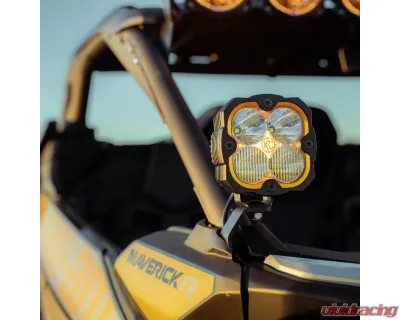 KC HiLites R A-Pillar Light Mount for Can-Am Maverick 2024-2025, Durable Steel, Black - 7364