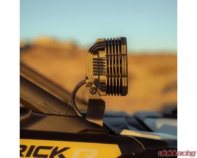 KC HiLites R A-Pillar Light Mount for Can-Am Maverick 2024-2025, Durable Steel, Black - 7364