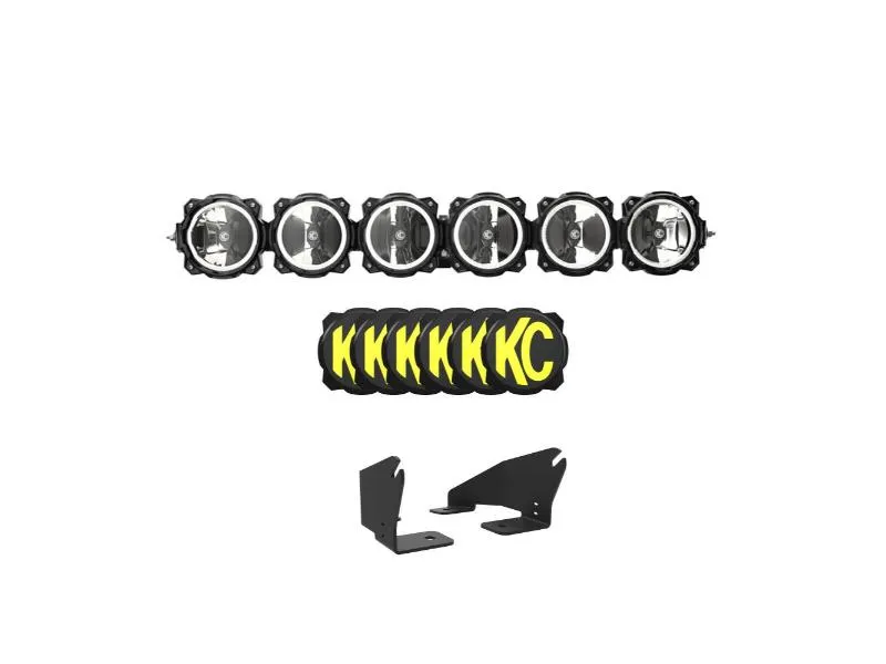 KC HiLiTES 6-Light 39inch Pro6 Gravity LED Light Bar Kit Polaris RZR Pro R 2|4 Seat 2022-2025 - 91343
