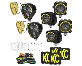 KC Hilites Hybrid Front Bumper LED Light Kit SAE System for 2017-2021 Ford F-250/F-350