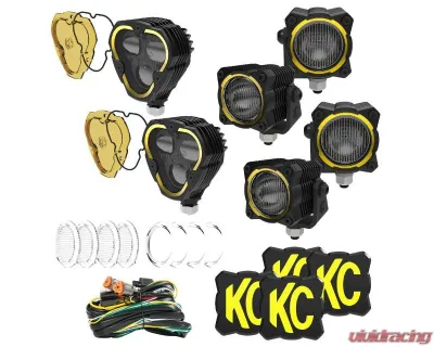 KC Hilites Hybrid Front Bumper LED Light Kit SAE System for 2017-2021 Ford F-250/F-350 - 97169