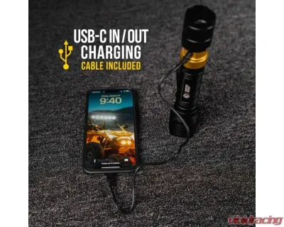 KC Hilites FLX 3K Rechargeable Flashlight - Compact, Durable, Lightweight Design - 9965