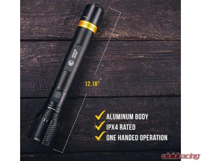 KC Hilites FLX 7K Rechargeable Flashlight - Compact, Durable, High-Output LED Light - 9966