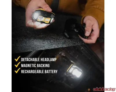 KC Hilites FLX 1K Magnetic Headlamp - Adjustable, Lightweight, Black, 9968 - 9968