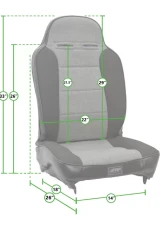 PRP Seats Enduro High Back Reclining Suspension Seat Driver Side All Grey A13011044-54                                     - A13011044-54 - Image 2