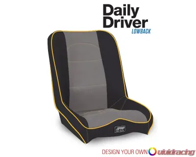 PRP Seats Daily Driver Low Back Extra Wide Suspension Seat A140212 for UTV/Off-Road Vehicles - A140212