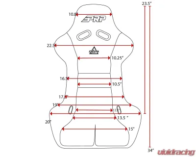 PRP Seats Delta Composite Seat Black for A37F-201 UTV, Durable Material, Comfortable Fit - A37F-201