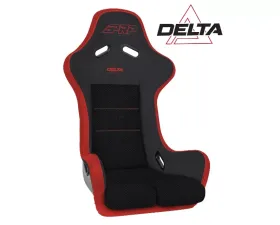 PRP Seats Delta Composite Seat Black & Red A37F-237 for UTVs, Durable Material, Ergonomic Design