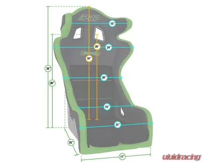 PRP Seats Echo Composite Seat Black for A38-201 - Durable, Lightweight, Comfortable Design - A38-201