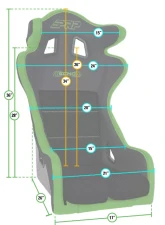 PRP Seats Echo Composite Seat Black & Blue for A38-V, Durable Material, Comfortable Design                                     - A38-V - Image 2