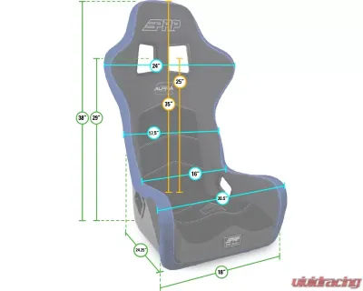 PRP Seats Alpha Composite Extra Wide Seat A3902 for UTVs - Durable, Comfortable Design - A3902