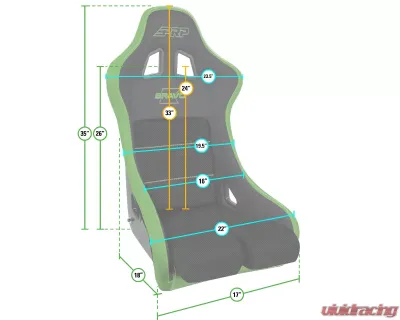 PRP Seats Bravo Composite Seat Black & Grey A4502-203 for UTVs and Off-Road Vehicles - A4502-203