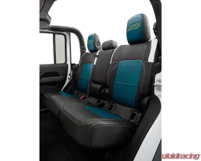 PRP Seats Rear Bench Cover for 2020-2023 Jeep Gladiator JT, All Black Leather Interior - B056-02