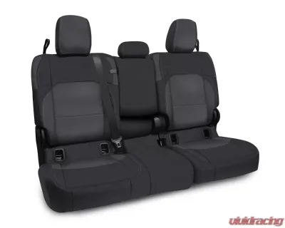 PRP Seats Rear Bench Cover for 2020-2023 Jeep Gladiator JT, Black and Grey Leather - B056-03