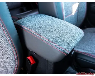 PRP Seats Center Console Cover for Jeep Wrangler JL & Gladiator JT 2018+, Black Fabric - B103