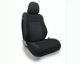 PRP Seats Front Seat Covers Black/Grey Silver Stitch for Toyota Tacoma 2012-2015